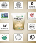 Durelife Organic 100% Pure Monk Fruit sweetener 5 oz and Durelife Allulose sweetener 1lb
