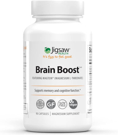 Jigsaw Health Brain Boost Magnesium L-Threonate Supplement, 90 Capsules