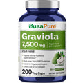 NusaPure Graviola 7,500 mg Equivalent per caps 200 Veggie (Non-GMO, Extract 20:1)