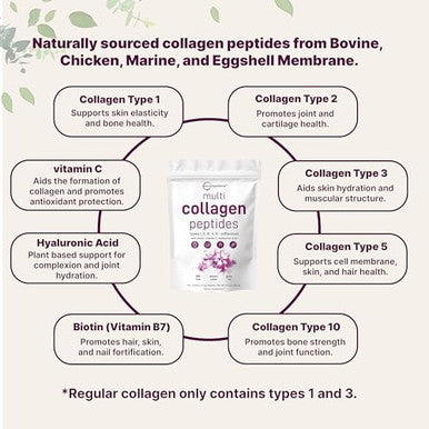 Micro Ingredients Multi Collagen Peptides Powder Packs 40 Stick