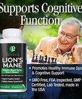 Genceutic Naturals Genceutic Lion'S Mane 120 Count Organic Capsules Lions Mane Mushroom Promotes Mental Clarity And Focus