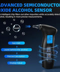 Lyraaxis BreathalyzerProfessional-Grade Breathalyzers For Alcohol With 12 Replaceable MouthpiecesHigh-Accuracy Portable Alcohol Breathalyzer Tester For Personal Home & Travel Use
