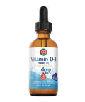 KAL Vitamin D-3 2000 IU Dropins in Organic Chia Seed Oil, Natural Blueberry | Healthy Immune & Bone Support | 590 Serv.