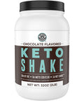 Left Coast Performance Keto Meal Replacement Shakes Chocolate 2lbs Low Carb Keto Protein Shake Mix MCT Powder Grass Fed Hydrolyzed Collagen Peptides Keto Breakfast Shake 20g Fat 14g Protein 1 Net Carb Zero Sugar
