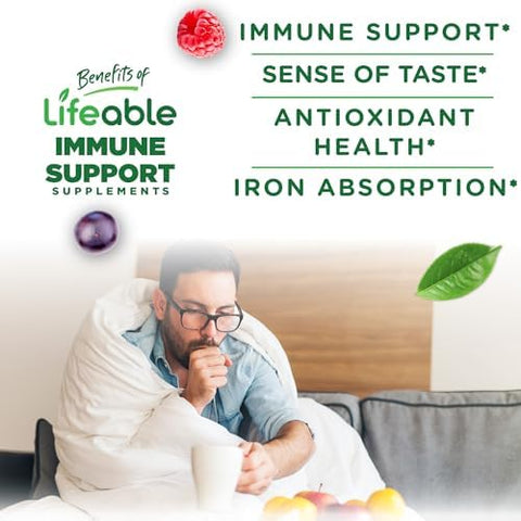Lifeable Immune Support Gummies For Adult Elderberry Vitamin C And Zinc Great Tasting Elderberry Immune Support Supplement Gummies Immunity Gummies For Adults Men Women 90 Gummies