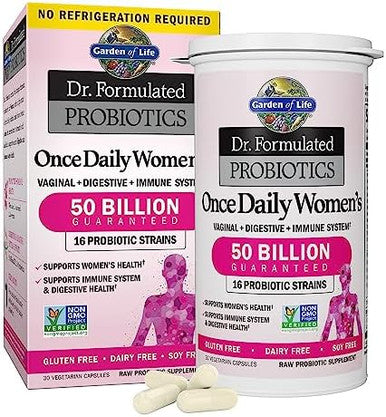 Amazing Grass Greens Blend Superfood: Super Greens Powder Smoothie Mix & Garden Of Life Dr. Formulated Women'S Probiotics Once Daily 16 Strains
