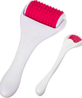 2 Pcs Muscle Roller Stick Fascia Body Cellulite Face Muscle Massage Roller Manual Massage Tools For Muscles Relief Neck Arm Back Leg Body Roller Deep Trigger Points Release Roller (White, Rosy)