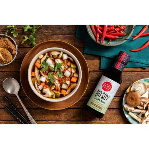 San-J - No Soy Tamari - Specially Brewed Soy Sauce Alternative - 10 oz. Bottles - 2 Pack