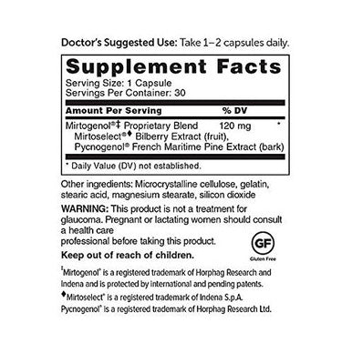 Dr. Whitaker's Ocular Pressure & Retina Defense Supplement to Support Healthy Intraocular Pressure Levels, Circulation & Eye Tissue (30 Capsules)