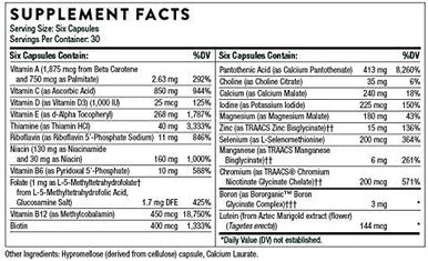 Thorne Men'S Multi 50+ - Daily Multivitamin And Nutrients For Men Without Iron And Copper To Support Healthy, Active Lifestyle - Gluten-Free, Soy-- 180 Capsules - 30 Servings