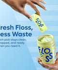 SmartLifeco Individually Wrapped Dental Floss Picks - Eco-Friendly Flosser Handle Made with Straw Wheat Blend Great for Travel PFA Free Toothpick Stick End Bamboo Charcoal Thread Whitens Teeth