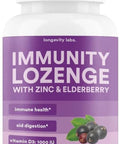 Immunity Lozenge W/Elderberry, Zinc & D3 Immune Support Supplement For Men, Women & Kids Non-Gmo, Gluten & Caffeine 60 Lozenges