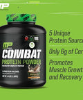 Muscle Pharm Combat 4Lb Horchata Protein & Musclepharm Combat Chocolate Peanut Butter Cup Sport Bars