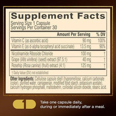 Swisse Plus Nad+ Beauty Restore Clinically Tested Ingredients Nad+ Supplement For Men & Women Supports Collagen Formation, Skin Elasticity & Anti-Aging Supplement 30 Capsules