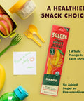 Solely - Organic Mango Fruit Jerky - 5 Individually Wrapped Fruit Strips - Fruit Leather Made from Dried Fruits - Healthy Snacks, Vegan - 0.8oz (23g)