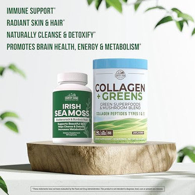 Country Farms 'Beauty Pack Collagen Greens Irish Sea Moss Collagen For Skin Hair Growth Nails & Joints Ultimate Beauty Support Pack Of 2