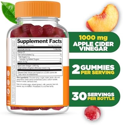 Lifeable Apple Cider Vinegar Gummies With Mother 1000 Mg Advanced Acv For Detox & Cleansing Supports Metabolism Digestion & Energy 60 Gummies For Weight Loss And Belly Fat