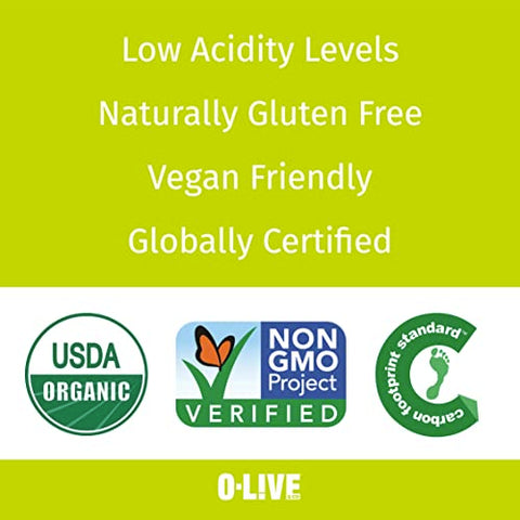 O-Live & Co. Premium Organic Extra Virgin Olive Oil | First Cold-Pressed | Non-GMO | 33 fl oz Bottle