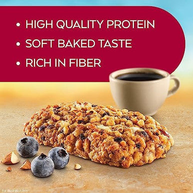Atkins Soft Baked Blueberry Protein Bars 20 Count & Caramel Chocolate Nut Roll Snack Bars 16 Count Bundle