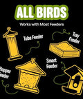 Cool Birds All Birds Wild Bird Seed, 10 lb | Classic Blend with Black Oil Sunflower, White Millet, Safflower, Peanuts & Sunflower Hearts