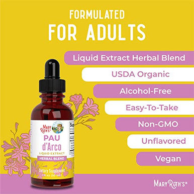 Maryruth's Organics Pau D'arco Herbal Blend 30 Servings 1 Fl Oz