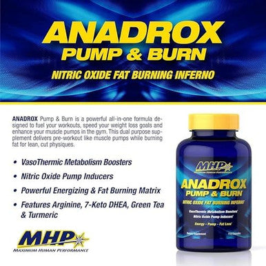 Mhp Anadrox Pump & Burn Nitric Oxide Fat Burning Inferno 112 Capsules