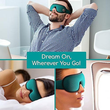 Medi Grade Cotton Sleep Mask With 3D Eye Memory Foam - Travel Sleeping Mask For Women And Men With 2 Ear Plugs And Storage Bag - Blackout Light Blocking