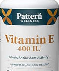 Pattern Wellness Vitamin E 400 IU Supplement Boosts Antioxidant Activity Supports Whole Body Health Fights Against Cellular Damage 3rd Party Lab Tested 90 Soft Gels