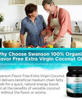 Swanson 100% Certified Organic Flavor Free Coconut Oil Cooking Baking Frying Beauty EFAs MCTs 3 lbs 6 ounces (1.53 kg) Solid Oil
