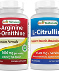 Best Naturals L-Arginine L-Ornithine - 1000mg & L-Citrulline 1500mg