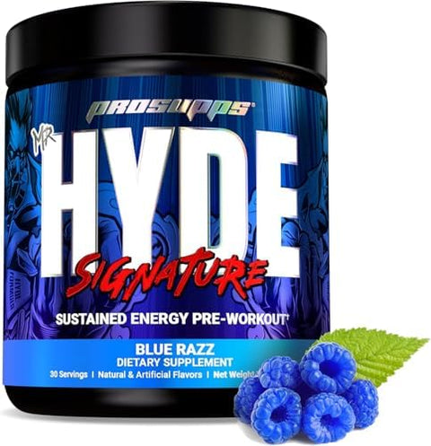 Prosupps Hyde Signature Sustained Pre-Workout Blue Razz 30-Servings And Creatine 300 Bundle