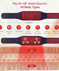 Evateale Red Light Therapy Belt For Body Cordless Infrared Therapy Belt For Back/Abdomen Waist Wrap With Pulse/Vibration Massage & Timer Pain Relief Muscle Relaxation & Circulation Boost For Parents