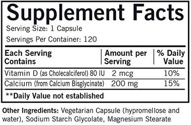 Kirkman - Calcium 200 mg - 120 Capsules - Supports Heart Function - Helps Maintain Strong Bones - Hypoallergenic