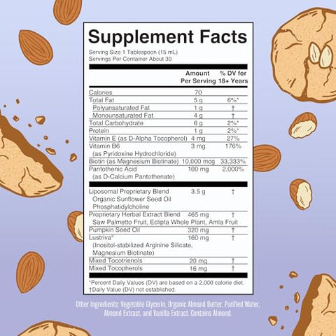 Maryruth'S Maryruth Organics Lion'S Mane Liposomal (Coffee Cake) & Hair Growth Max (Almond Cookie) Clean Label Project Verified Vitamins For Cognitive Support Beauty And Overall Health Vegan Non-Gmo