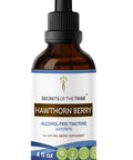Secrets of the Tribe Hawthorn Berry Tincture Alcohol-Free Extract, Hawthorn Berry (Crataegus spp.) Dried Berry 4 oz
