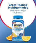 Centrum Multigummies Multi+ Dual Action Mental Focus Adult Multivitamin With Caffeine From Green Tea, Supports Mental Focus, Attention And Alertness, Lemon/Orange Flavors - 90 Count