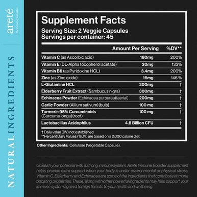 Premium Immunity Booster Supplement ÃƒÂ¢Ã¢â€šÂ¬Ã¢â‚¬Å“ 10 In 1 Natural Respiratory & Immune System Booster, 90 Capsules, Vitamin C, Zinc, Elderberry, Turmeric Curcumin, Garlic, Probiotic Immune Boost Support Vitamins