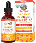 Maryruth'S Organics Vitamin D3 Vitamin K2 Vitamin D3 K2 Drops K2 D3 Vitamin Liquid Supplement For Toddlers Kids Supplement For Calcium Absorption Strong Bones Vegan Gluten Free 1 Fl Oz