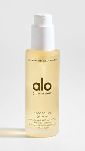 Alo Head-to-Toe Glow Oil | Glow-Boosting Natural Dry Body Oil | Jojoba, Amla, Aloe & Vitamin E | Hydrates & Nourishes Skin | Citrus Scent | 3.2 Oz