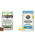 Garden of Life Raw Organic Protein & Greens Chocolate & Organic Vegan Vanilla Protein Powder 22G Complete Plant Based Raw Protein