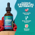 Drops Of Nature Magnesium Glycinate Vitamin K2 & D3 Supplement Gmo-Free Vit D Mk7 K2 Vitamin Supplement & Magnesium Blend With Nutrients For Bone Nutrition & Cardiovascular Function (Mixed Berry 60 Ml)