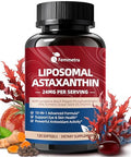 Femmetra Liposomal Astaxanthin Supplements 24Mg With Lycopene For Eye Skin & Immune Health 10-In-1 Max Strength Astaxanthin Antioxidant Supplement Fresh Microalgae Source Non-Gmo 120 Softgels