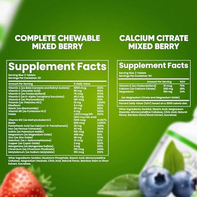 Barislim Chewable Bariatric Multivitamin Tablets - Specially Formulated Chewable Tablets For Patients After Weight Loss Surgery - Easy To Digest & Great Tasting Fruit Flavors Pack Of 2