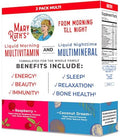 MARYRUTH'S Organics Liquid Morning Multivitamin and Liquid Nighttime Multimineral Bundle Vegan Vitamin C Vitamin D B Complex Magnesium Energy Beauty Sleep Support NO Melatonin 32 Fl Oz Each