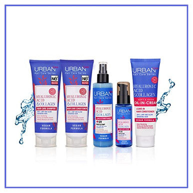 Urban Care Hyaluronic Acid & Collagen Extra Volumizing Strong & Healthy Growth Shampoo No Sulfate, Duo