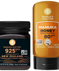 MANUKA DOCTOR - MGO 925+ Monofloral and MGO 80+ Multifloral SQUEEZY Manuka Honey Value Bundle, 100% Pure New Zealand Honey. Certified. Guaranteed. RAW. Non-GMO