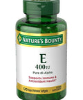 Nature's Bounty E 180Mg Pure Di-Alpha Softgels 120 Count