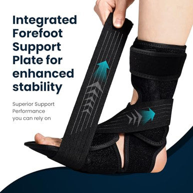 Welnove Afo Foot Drop Brace Adjustable Lightweight Ankle Support Keeps Foot At 90 Dorsiflexion Relieves Drop Foot Achilles Tendonitis Ankle Sprain