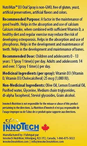 Innotech Nutrition Vitamin D3 Oral Spray, Lemon Flavour - 25 ml