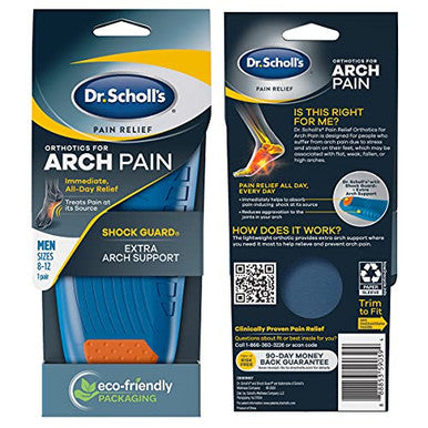 Dr. Scholl'S Arch Pain Relief Orthotics Insoles For Men (8-12) 1 Pair Shoe Inserts